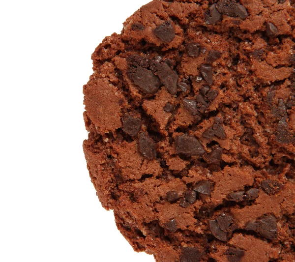 Biscuit maison au chocolat, isolé sur blanc — Photo