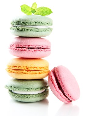 beyaz izole yumuşak macaroons