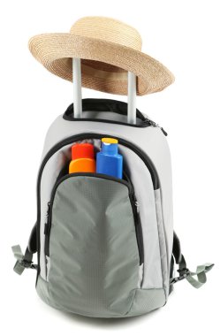 Bavul beyaz üzerine izole