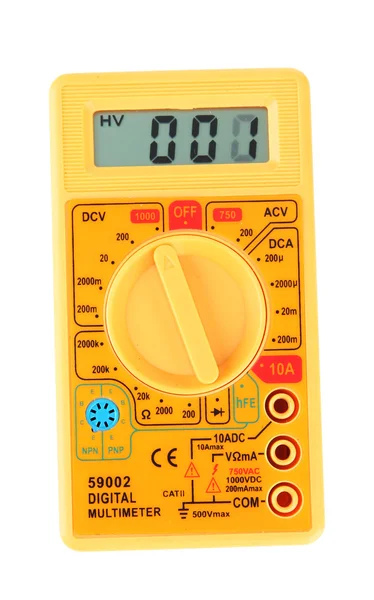 Multimeter isolated on white — Stock Photo, Image