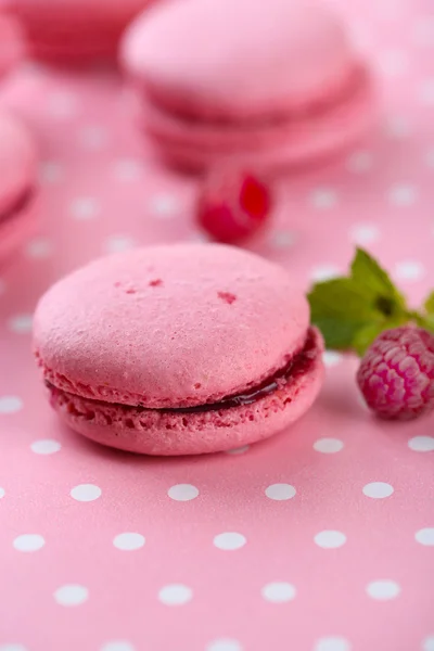 Mild macaroons på tabell närbild — Stockfoto