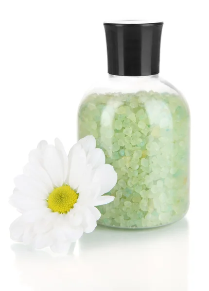 芳香疗法矿物-白色上孤立的多彩沐浴盐 — 图库照片