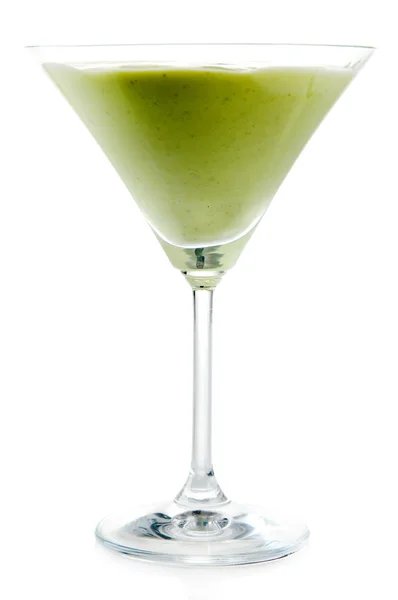 Fresh avocado smoothie isolated on white — Stock Photo, Image
