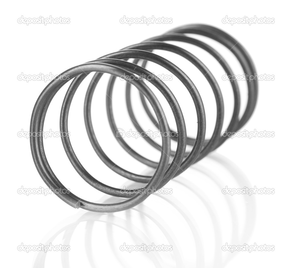 Coil spring isolated on white