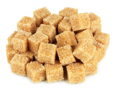 beyaz izole kahverengi şeker