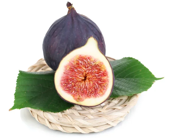 Ripe figs isolated on white — Stock Photo, Image