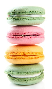 beyaz izole yumuşak macaroons