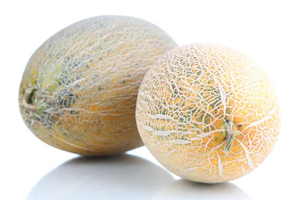 Mogna meloner isolerad på vit — Stockfoto