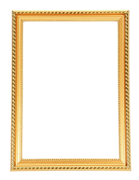 Golden frame, isolated on white — Stock Photo, Image