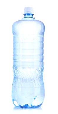 şişe su, üzerinde beyaz izole