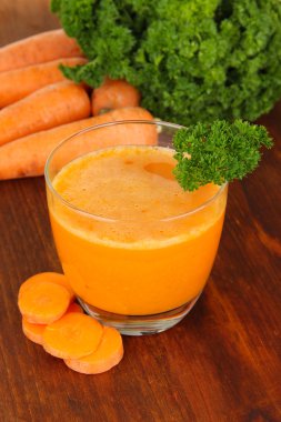 taze havuç suyu üzerinde tablo yakın çekim