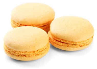 beyaz izole yumuşak macaroons