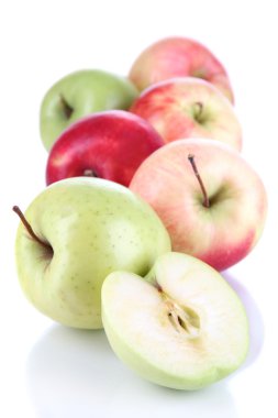 tatlı elma üzerine beyaz izole