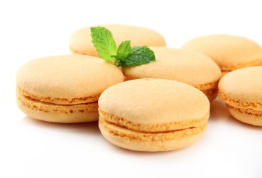 beyaz izole yumuşak macaroons