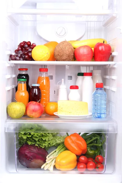 Refrigerador lleno de comida — Foto de Stock