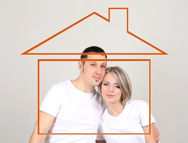 Dom, nieruchomości i koncepcji rodziny — Zdjęcie stockowe