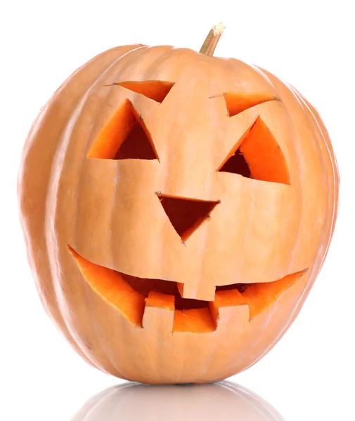 Zucca di Halloween, isolata su bianco — Foto Stock