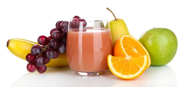 Copo de suco fresco isolado em branco — Fotografia de Stock