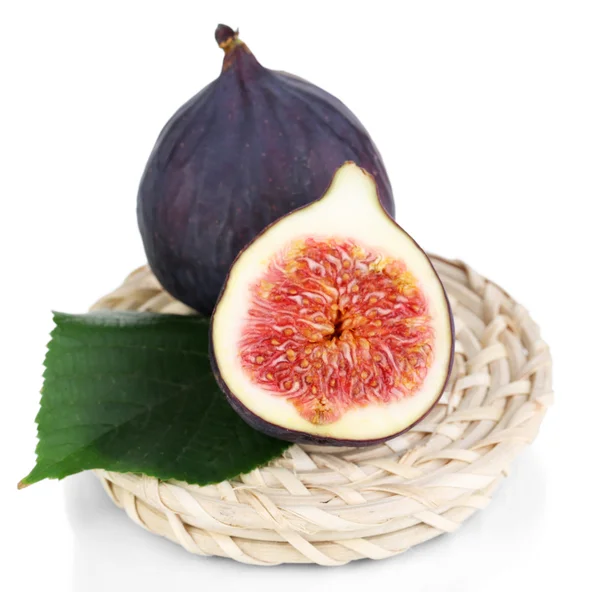 Ripe figs isolated on white — Stock Photo, Image