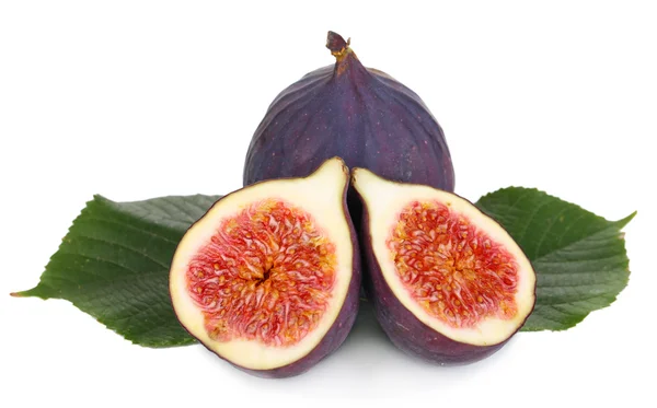 Ripe figs isolated on white — Stock Photo, Image