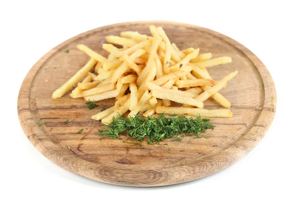 Pommes frites på isolerade på vit — Stockfoto