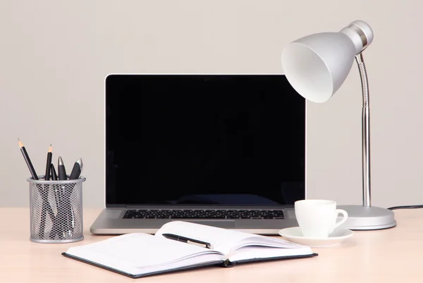 Office workplace with computer, close up — Stock Photo, Image