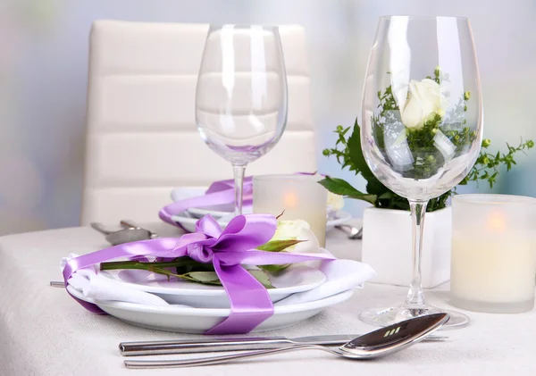 Table arrangement in restaurant — Stock Photo, Image