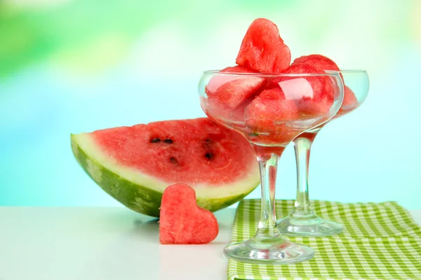 Čerstvé meloun a vodní meloun dezert, venku — Stock fotografie