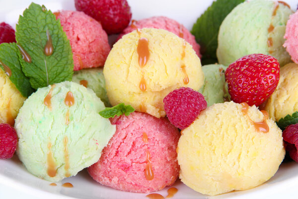 Вкусное мороженое крупным планом
