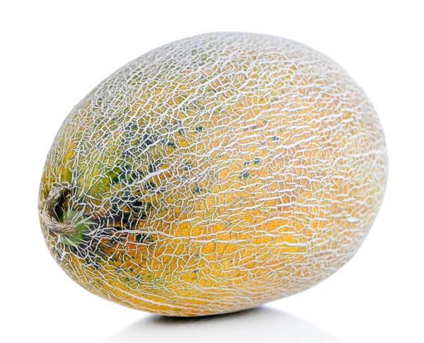 Dojrzały melon na białym tle — Zdjęcie stockowe