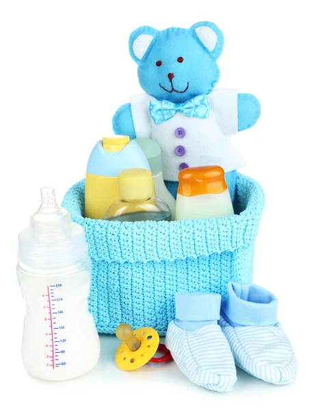 Baby accessoires geïsoleerd op wit — Stockfoto