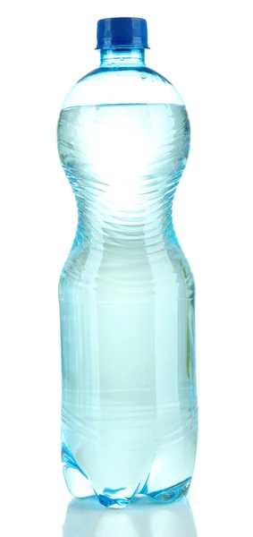 Bottiglia d'acqua, isolata su bianco — Foto Stock