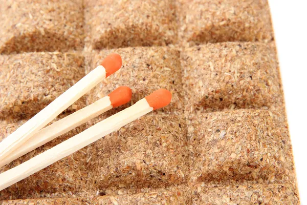 Long matches and dry fuel, close up — Stock Photo, Image