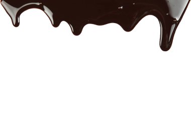 eritilmiş çikolata beyaz zemin üzerine damlama