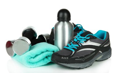 Beyazda izole edilmiş spor için farklı araçlar