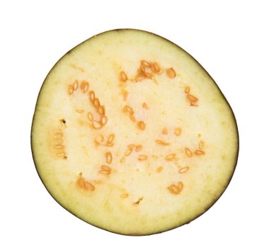 taze beyaz izole patlıcan dilim