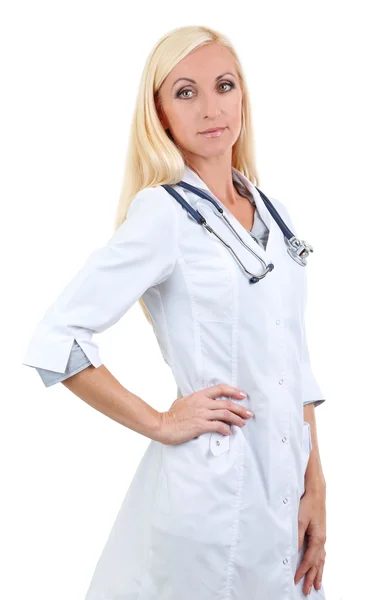 Pracownik medyczny na białym tle — Zdjęcie stockowe