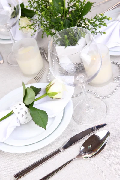 Table arrangement in restaurant — Stock Photo, Image