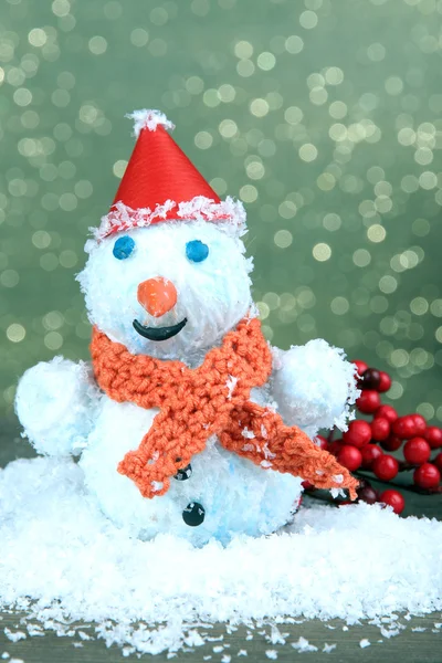 Beautiful snowman, on bright background — Stock Photo, Image