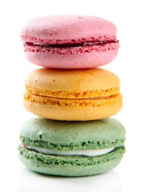 beyaz izole yumuşak macaroons