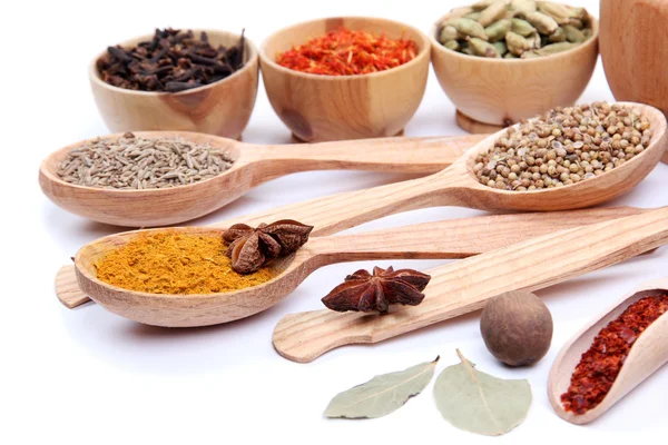 Various spices and herbs close up — Stock Photo, Image