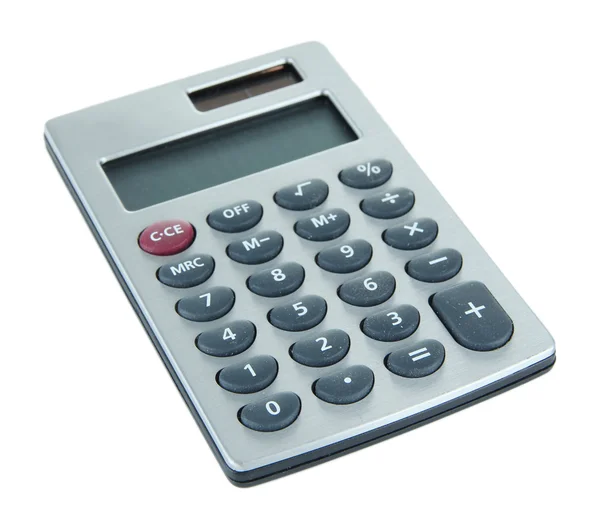 Pequeña calculadora digital aislada en blanco —  Fotos de Stock