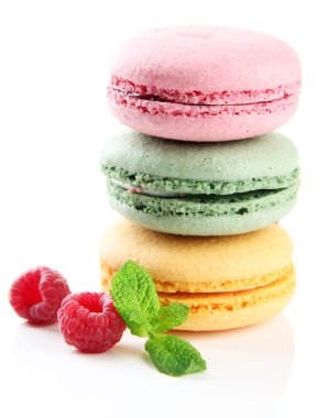 beyaz izole yumuşak macaroons