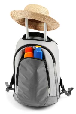 Bavul beyaz üzerine izole