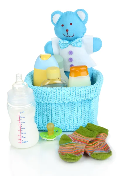 Baby accessoires geïsoleerd op wit — Stockfoto