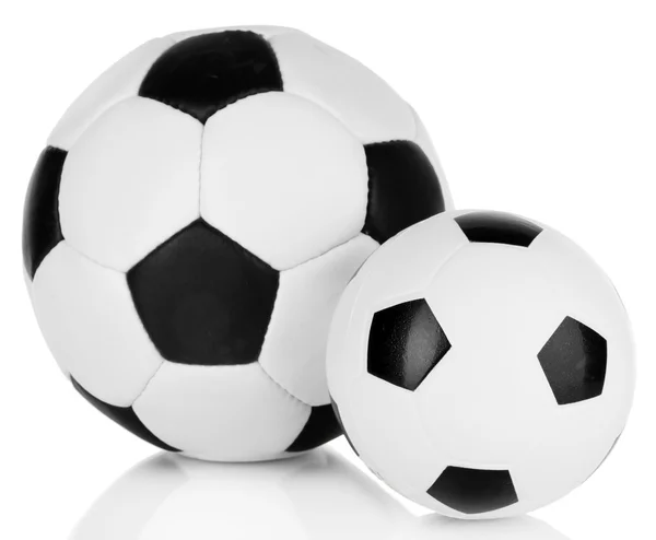 Soccer balls isolated on white — Stock Photo, Image