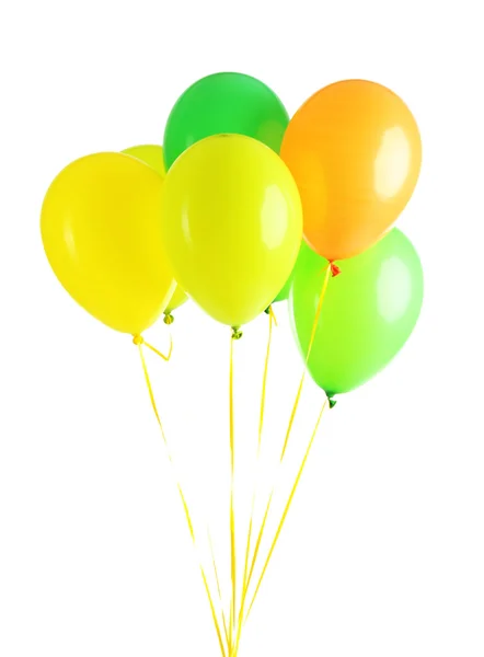 Kolorowe balony izolowane na białym — Zdjęcie stockowe
