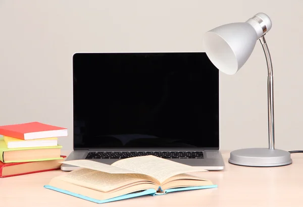 Home workplace with computer, close up — Stock Photo, Image