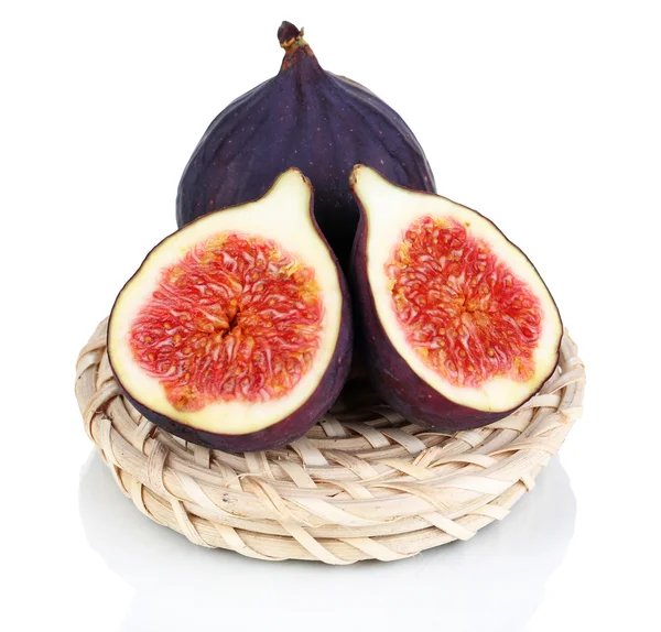 Ripe figs isolated on white — Stock Photo, Image