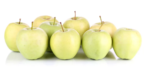 Сочные яблоки изолированы на белом — стоковое фото